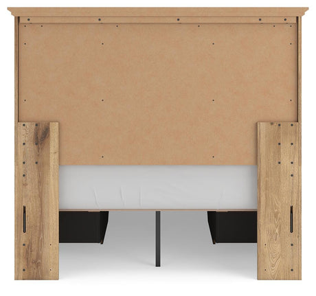 Makidern Tan Full Panel Storage Bed from Ashley Furniture - Luna Furniture