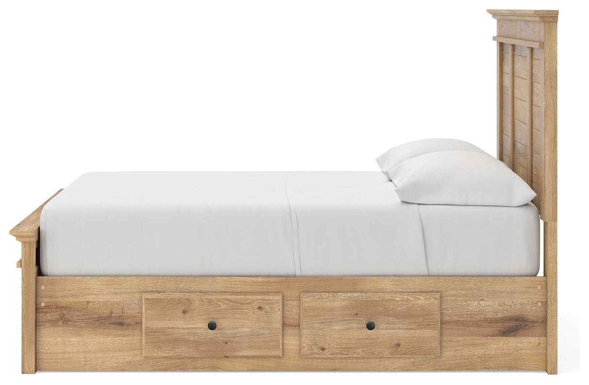 Makidern Tan Full Panel Storage Bed from Ashley - Luna Furniture