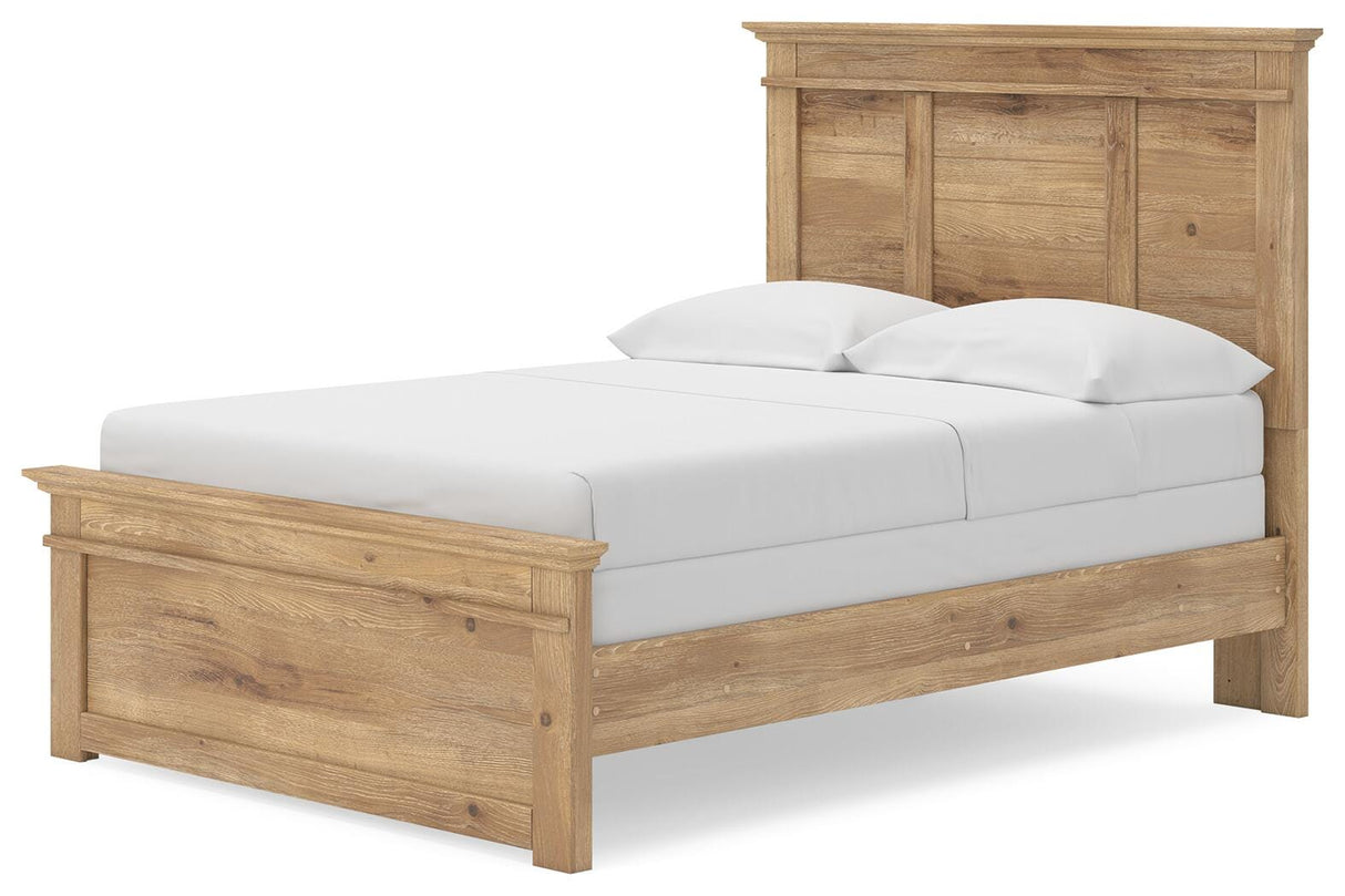 Makidern Tan Full Panel Bed, Dresser and Mirror from Ashley - Luna Furniture