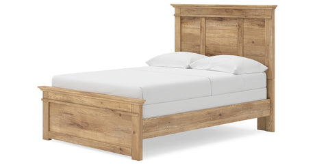 Makidern Tan Full Panel Bed, Dresser and Mirror from Ashley - Luna Furniture