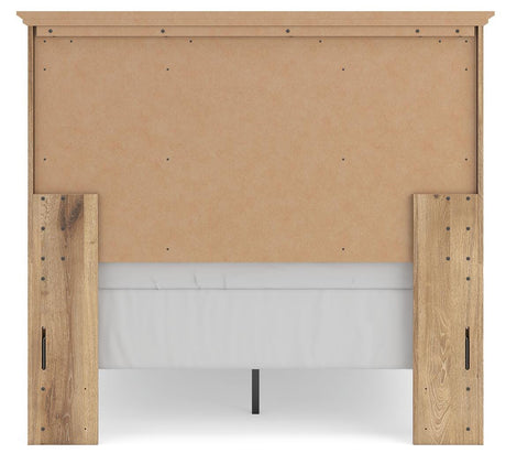 Makidern Tan Full Panel Bed, Dresser and Mirror from Ashley - Luna Furniture