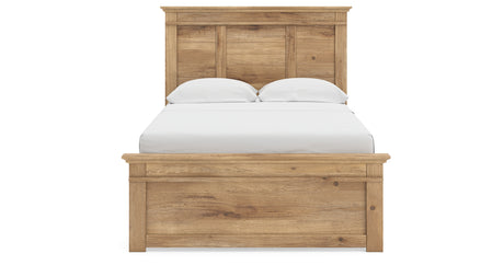 Makidern Tan Full Panel Bed, Dresser and Mirror from Ashley - Luna Furniture