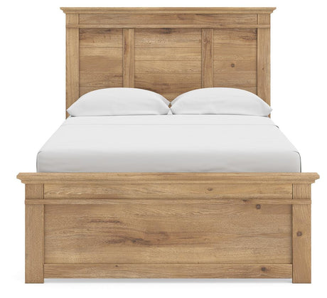 Makidern Tan Full Panel Bed, Dresser and Mirror from Ashley - Luna Furniture