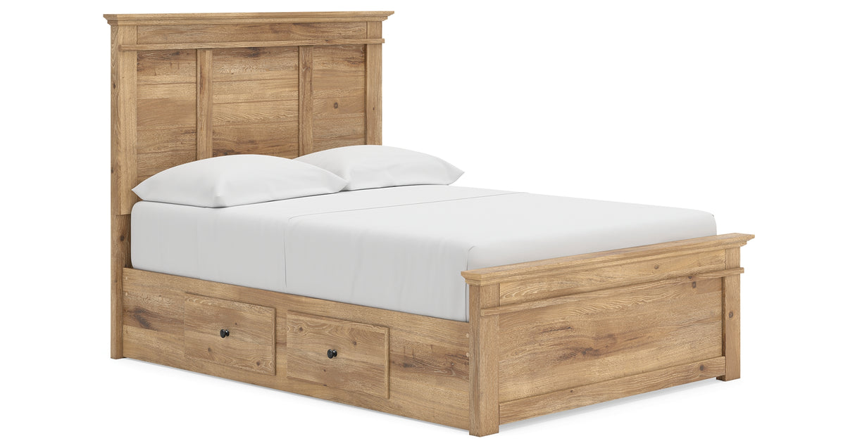 Makidern Tan Full Panel Storage Bed from Ashley Furniture - Luna Furniture