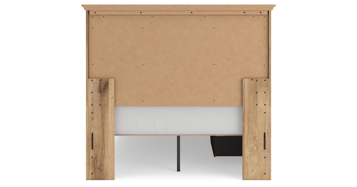 Makidern Tan Full Panel Storage Bed from Ashley Furniture - Luna Furniture