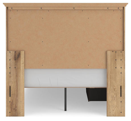 Makidern Tan Full Panel Storage Bed from Ashley Furniture - Luna Furniture