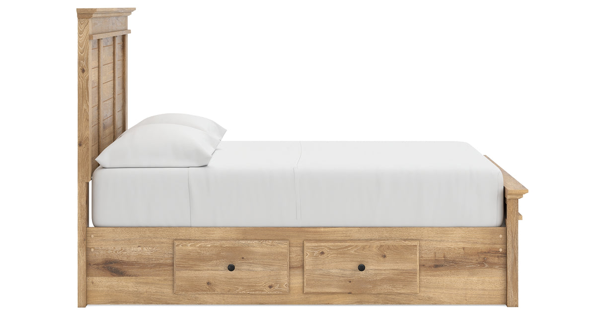 Makidern Tan Full Panel Storage Bed from Ashley Furniture - Luna Furniture