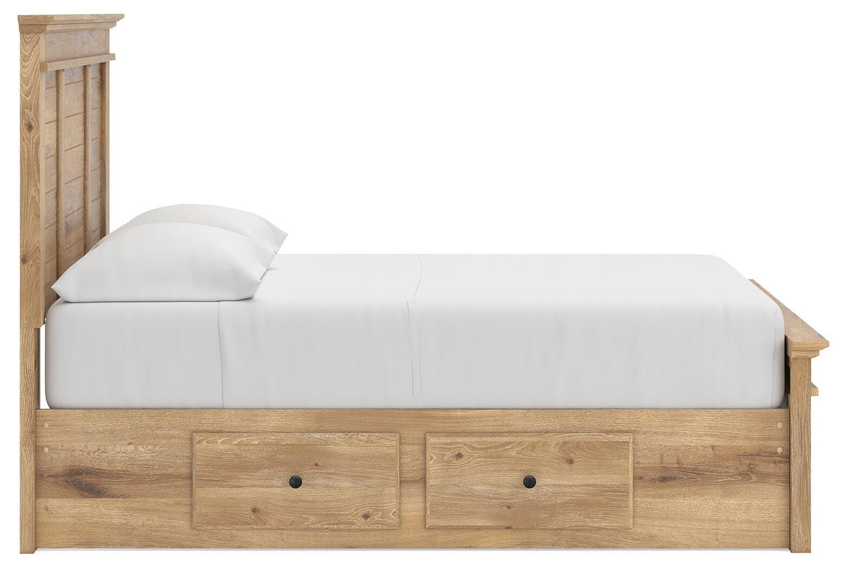 Makidern Tan Full Panel Storage Bed from Ashley Furniture - Luna Furniture