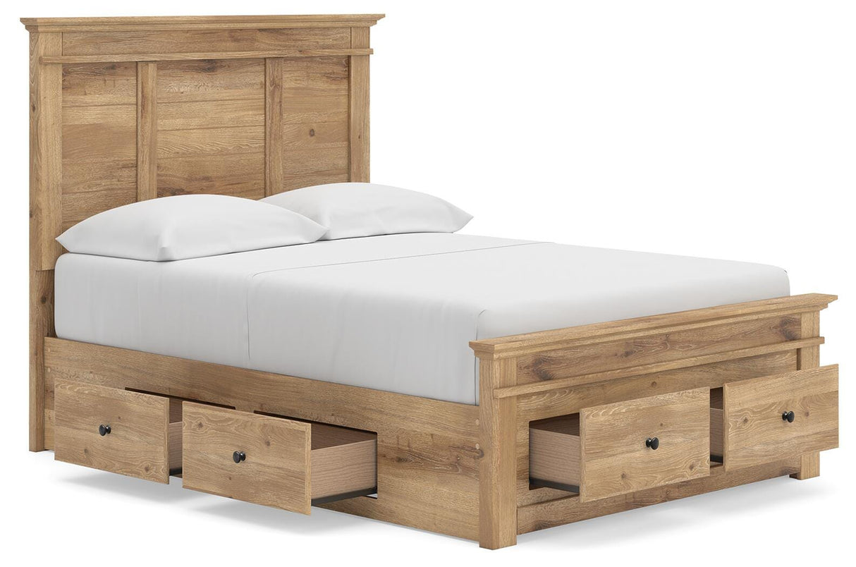 Makidern Tan Full Panel Storage Bed from Ashley - Luna Furniture