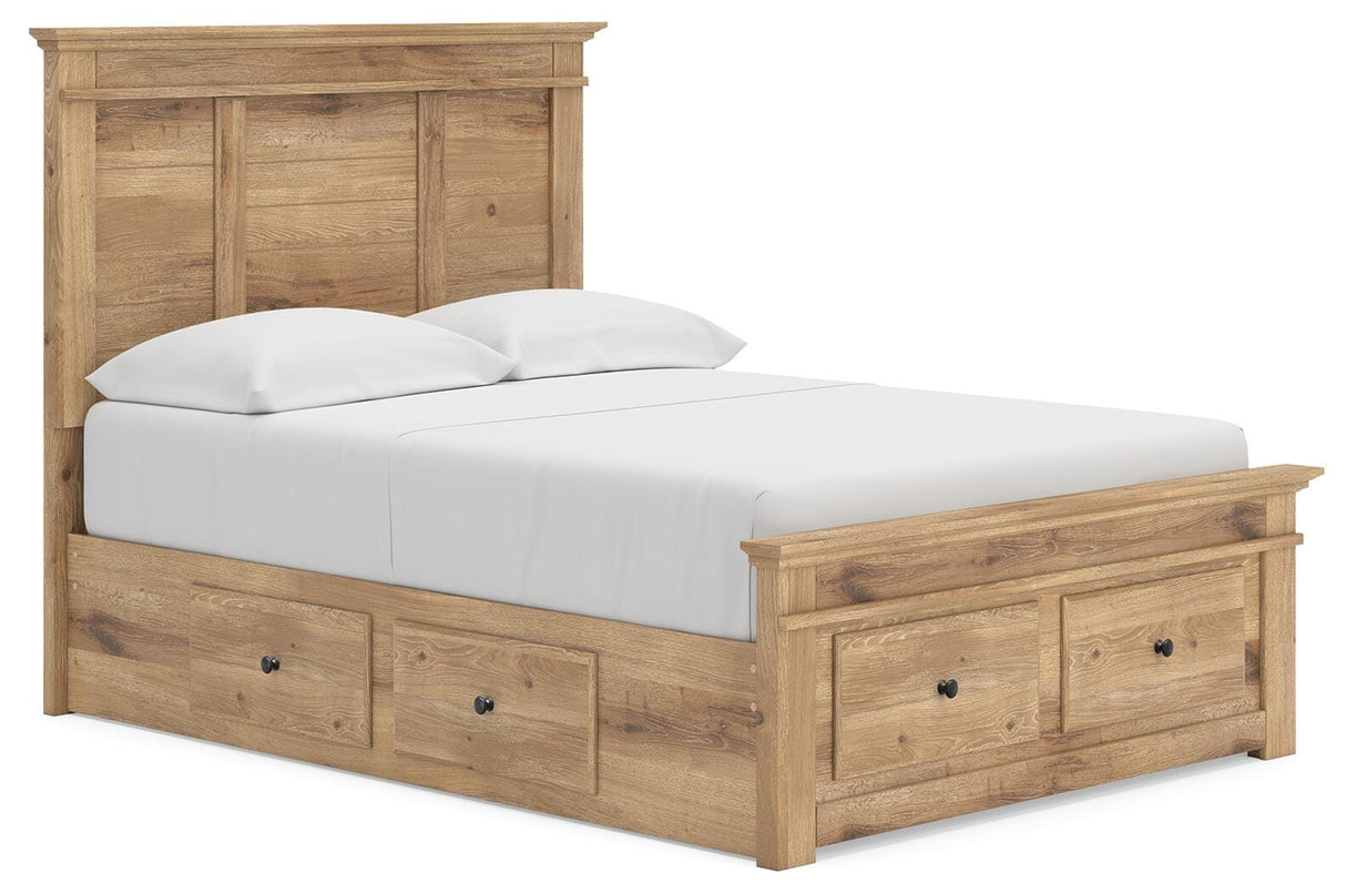 Makidern Tan Full Panel Storage Bed from Ashley - Luna Furniture