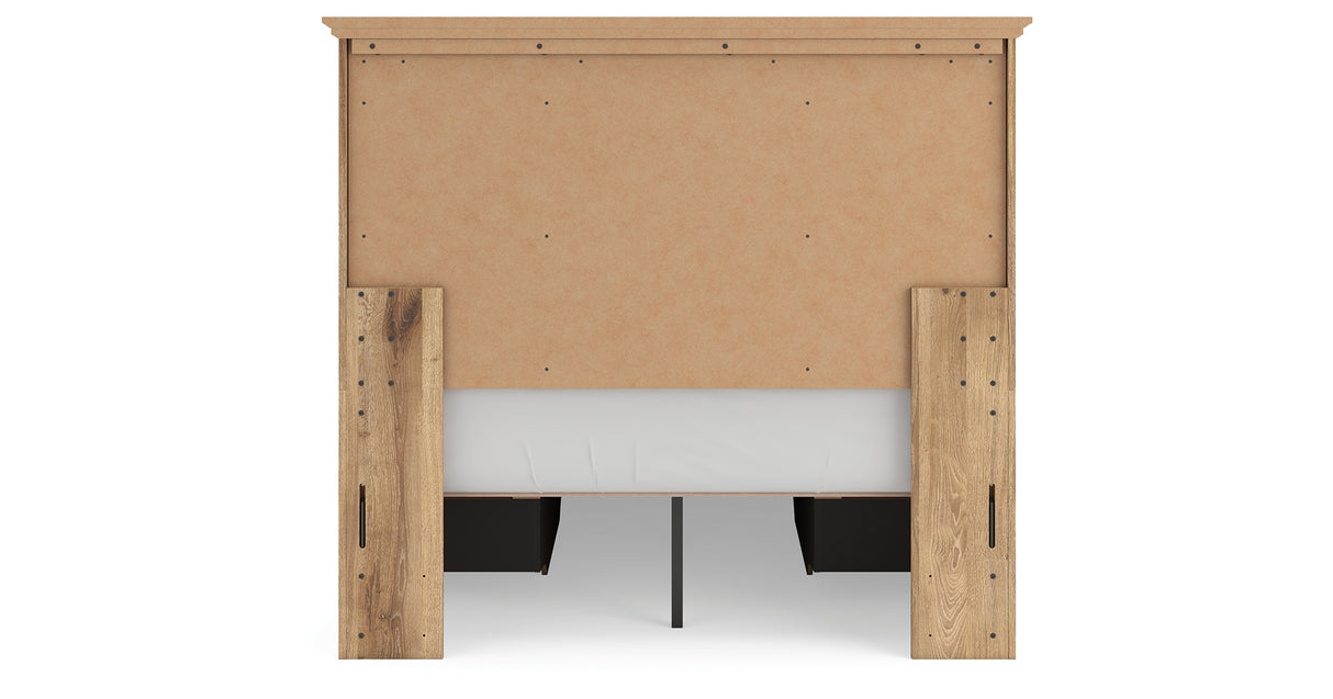 Makidern Tan Full Panel Storage Bed from Ashley - Luna Furniture