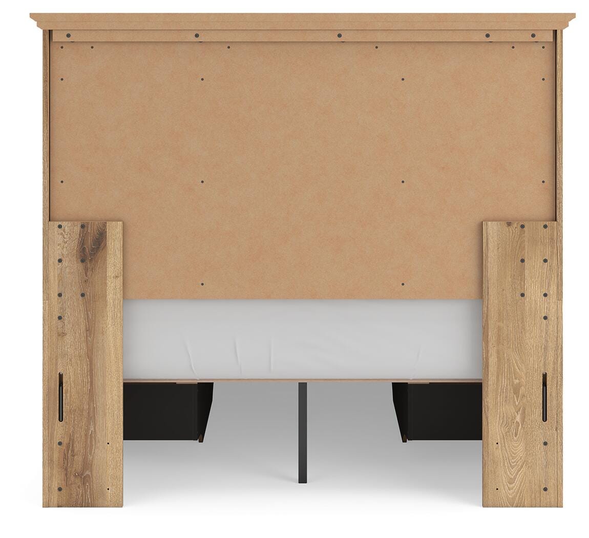 Makidern Tan Full Panel Storage Bed from Ashley - Luna Furniture