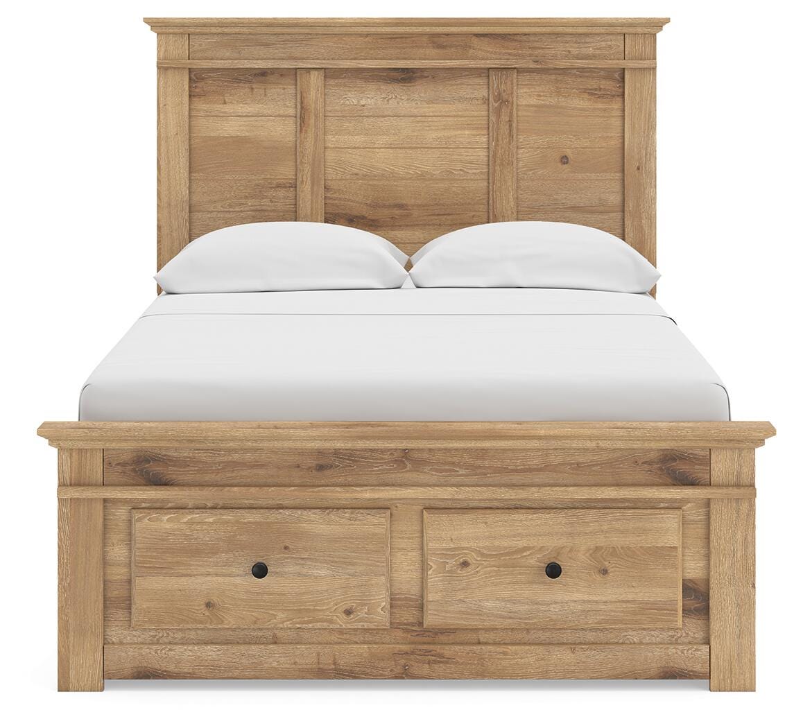 Makidern Tan Full Panel Storage Bed from Ashley - Luna Furniture