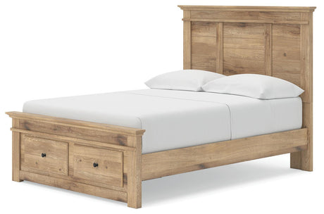 Makidern Tan Full Panel Storage Bed from Ashley Furniture - Luna Furniture