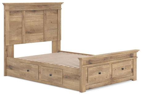 Makidern Tan Full Panel Storage Bed from Ashley Furniture - Luna Furniture