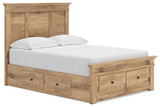 Makidern Tan Full Panel Storage Bed from Ashley Furniture - Luna Furniture