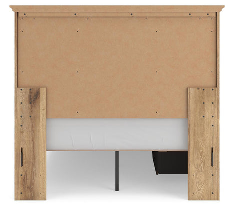 Makidern Tan Full Panel Storage Bed from Ashley Furniture - Luna Furniture