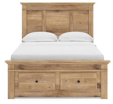 Makidern Tan Full Panel Storage Bed from Ashley Furniture - Luna Furniture