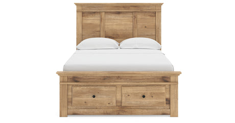 Makidern Tan Full Panel Storage Bed from Ashley Furniture - Luna Furniture