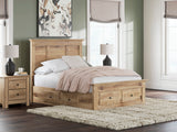 Makidern Tan Full Panel Storage Bed from Ashley - Luna Furniture