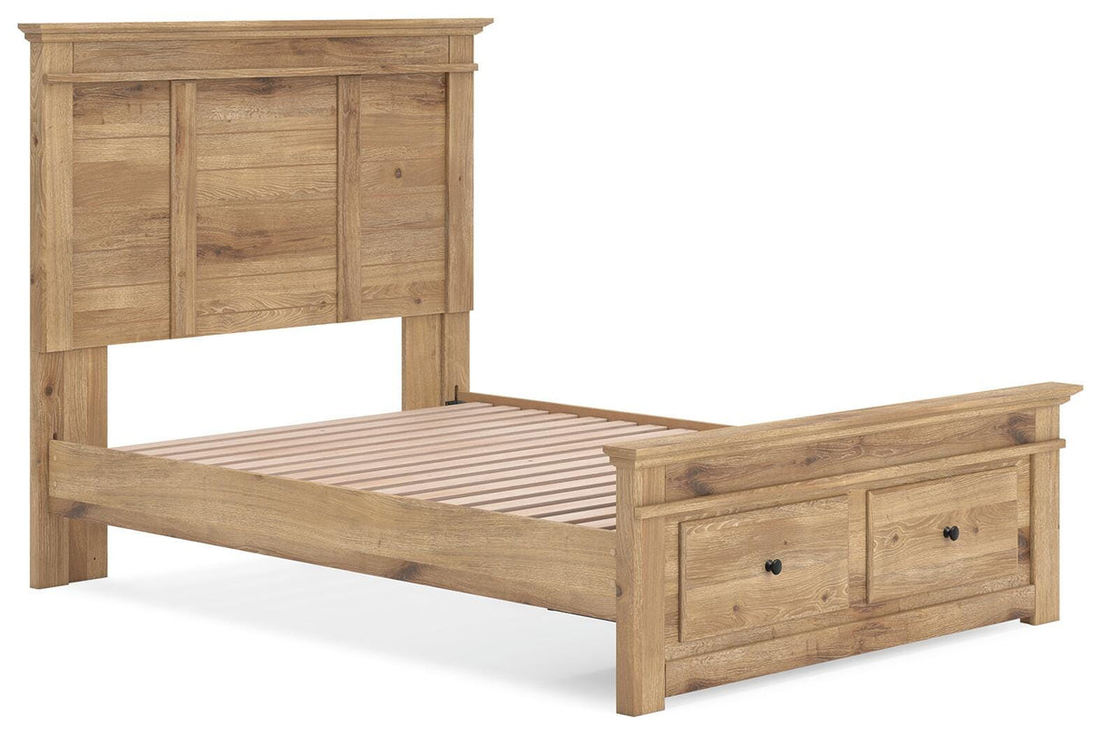 Makidern Tan Full Panel Storage Bed from Ashley Furniture - Luna Furniture