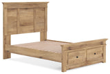 Makidern Tan Full Panel Storage Bed, Dresser and Mirror from Ashley - Luna Furniture