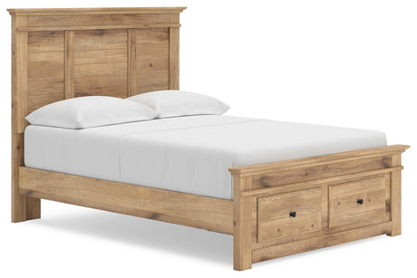 Makidern Tan Full Panel Storage Bed, Dresser and Mirror from Ashley - Luna Furniture