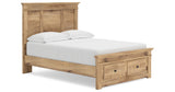 Makidern Tan Full Panel Storage Bed, Dresser and Mirror from Ashley - Luna Furniture