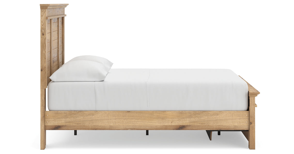Makidern Tan Full Panel Storage Bed from Ashley Furniture - Luna Furniture