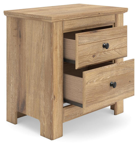 Makidern Tan King Panel Bed, Dresser, Mirror and 2 Nightstands from Ashley - Luna Furniture