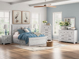 Makidern Whitewash Storage Youth Panel Bedroom Set with 4 Side Drawers from Ashley - Luna Furniture