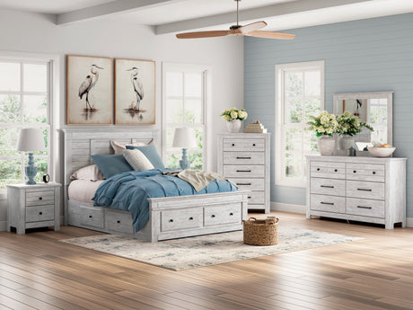 Makidern Whitewash Storage Panel Bedroom Set with 6 Drawers from Ashley - Luna Furniture