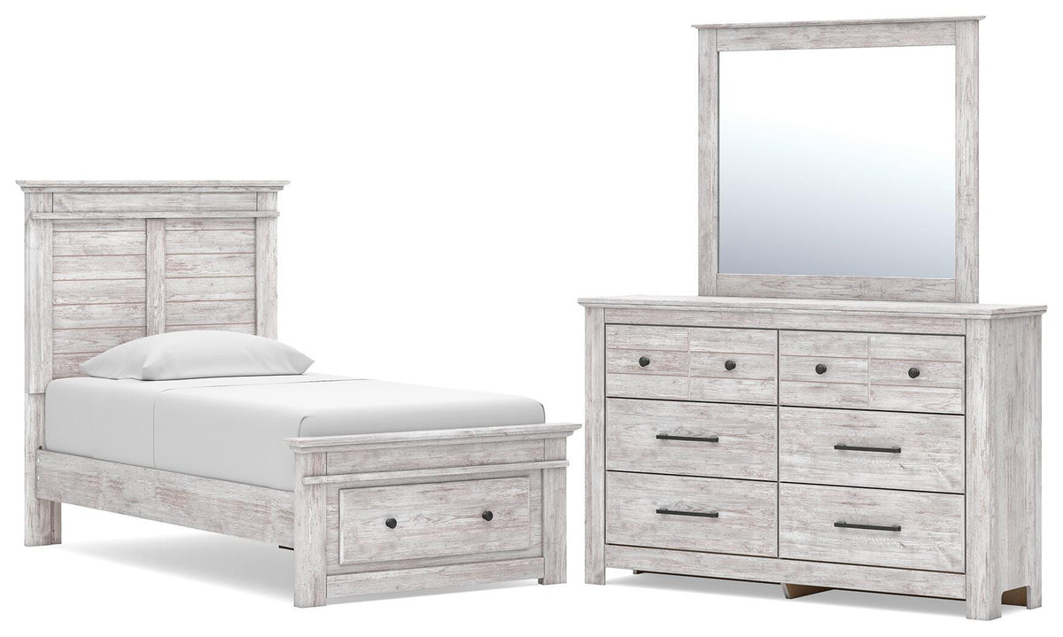 Makidern Twin Panel Storage Bed, Dresser and Mirror from Ashley - Luna Furniture