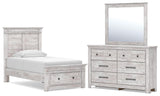 Makidern Twin Panel Storage Bed, Dresser and Mirror from Ashley - Luna Furniture