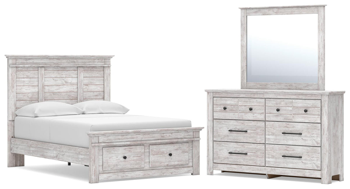 Makidern Full Panel Storage Bed, Dresser and Mirror from Ashley - Luna Furniture