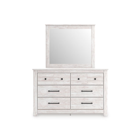 Makidern Whitewash Storage Panel Bedroom Set with 4 Drawers from Ashley - Luna Furniture