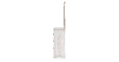 Makidern Whitewash Dresser and Mirror from Ashley - Luna Furniture