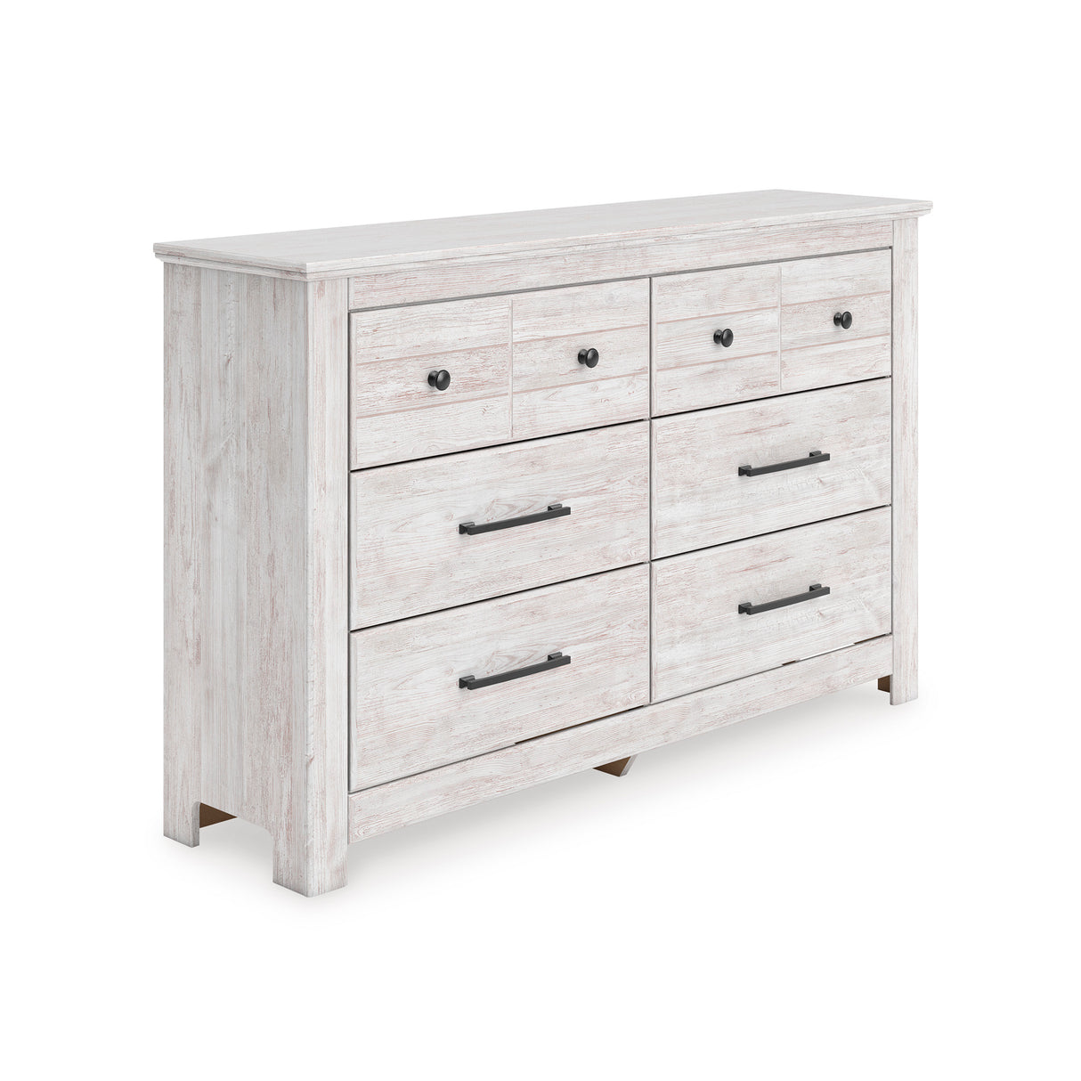 Makidern Whitewash Storage Panel Bedroom Set with 2 One-Side Drawers from Ashley - Luna Furniture