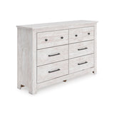 Makidern Whitewash Storage Panel Bedroom Set with 2 One-Side Drawers from Ashley - Luna Furniture
