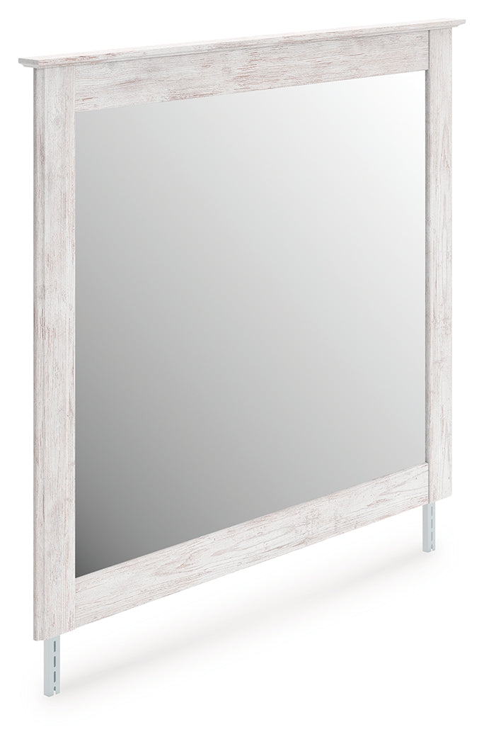 Makidern Whitewash Bedroom Mirror from Ashley Furniture - Luna Furniture