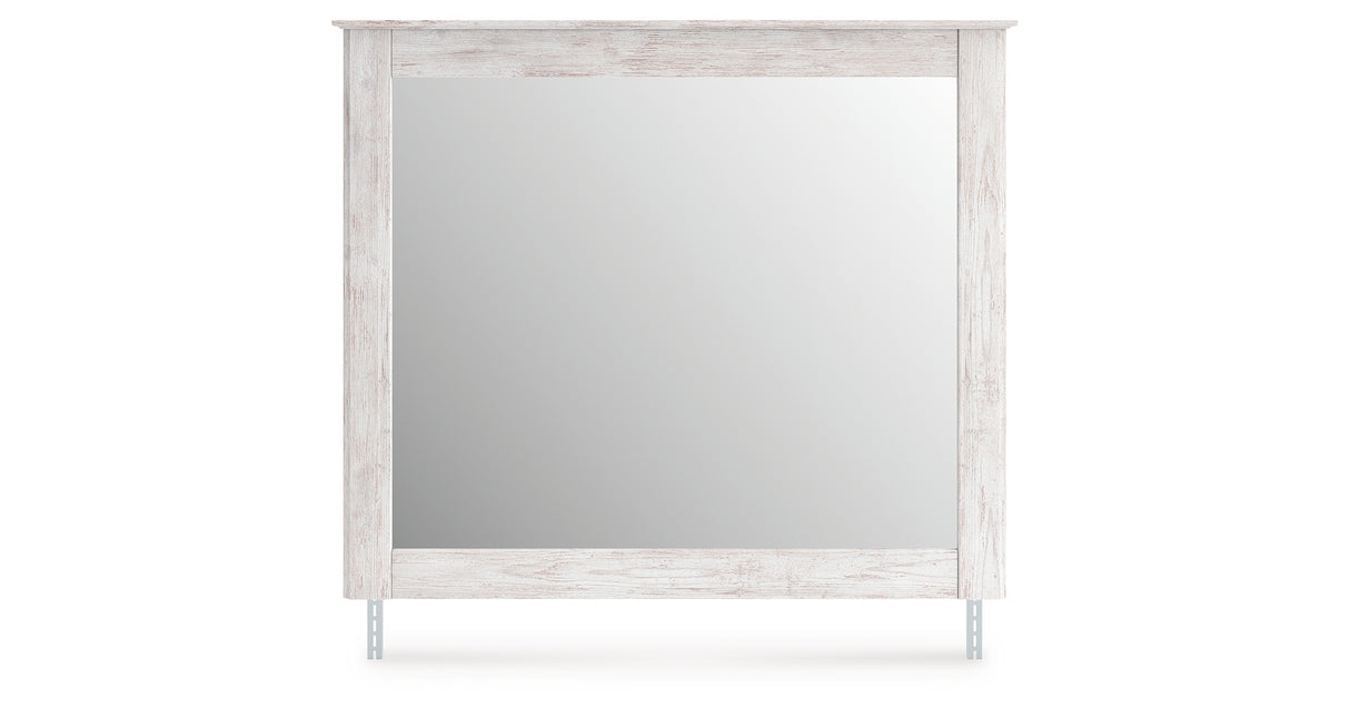 Makidern Whitewash Bedroom Mirror from Ashley Furniture - Luna Furniture