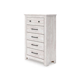Makidern Whitewash Storage Panel Bedroom Set with 2 One-Side Drawers from Ashley - Luna Furniture