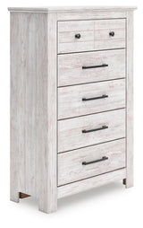 Makidern Whitewash Chest of Drawers from Ashley Furniture - Luna Furniture
