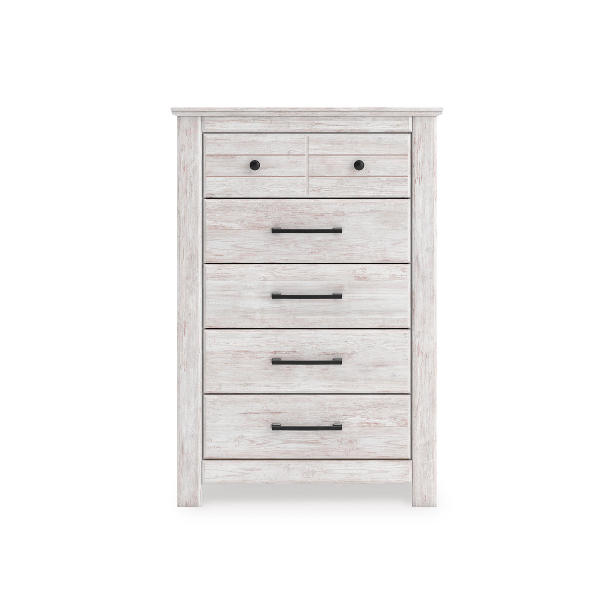 Makidern Whitewash Storage Panel Bedroom Set with 2 One-Side Drawers from Ashley - Luna Furniture