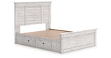 Makidern Whitewash Queen Panel Storage Bed from Ashley - Luna Furniture
