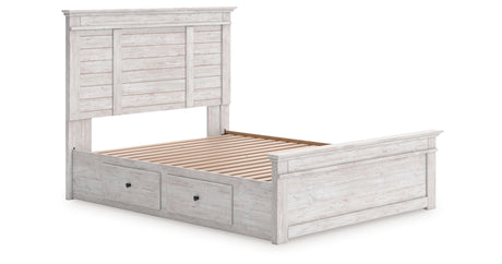 Makidern Whitewash Queen Panel Storage Bed from Ashley - Luna Furniture
