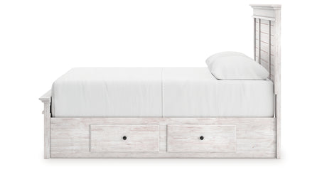 Makidern Whitewash Queen Panel Storage Bed from Ashley - Luna Furniture