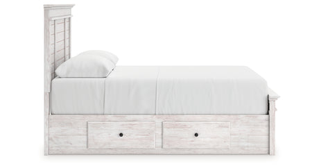 Makidern Whitewash Queen Panel Storage Bed from Ashley - Luna Furniture