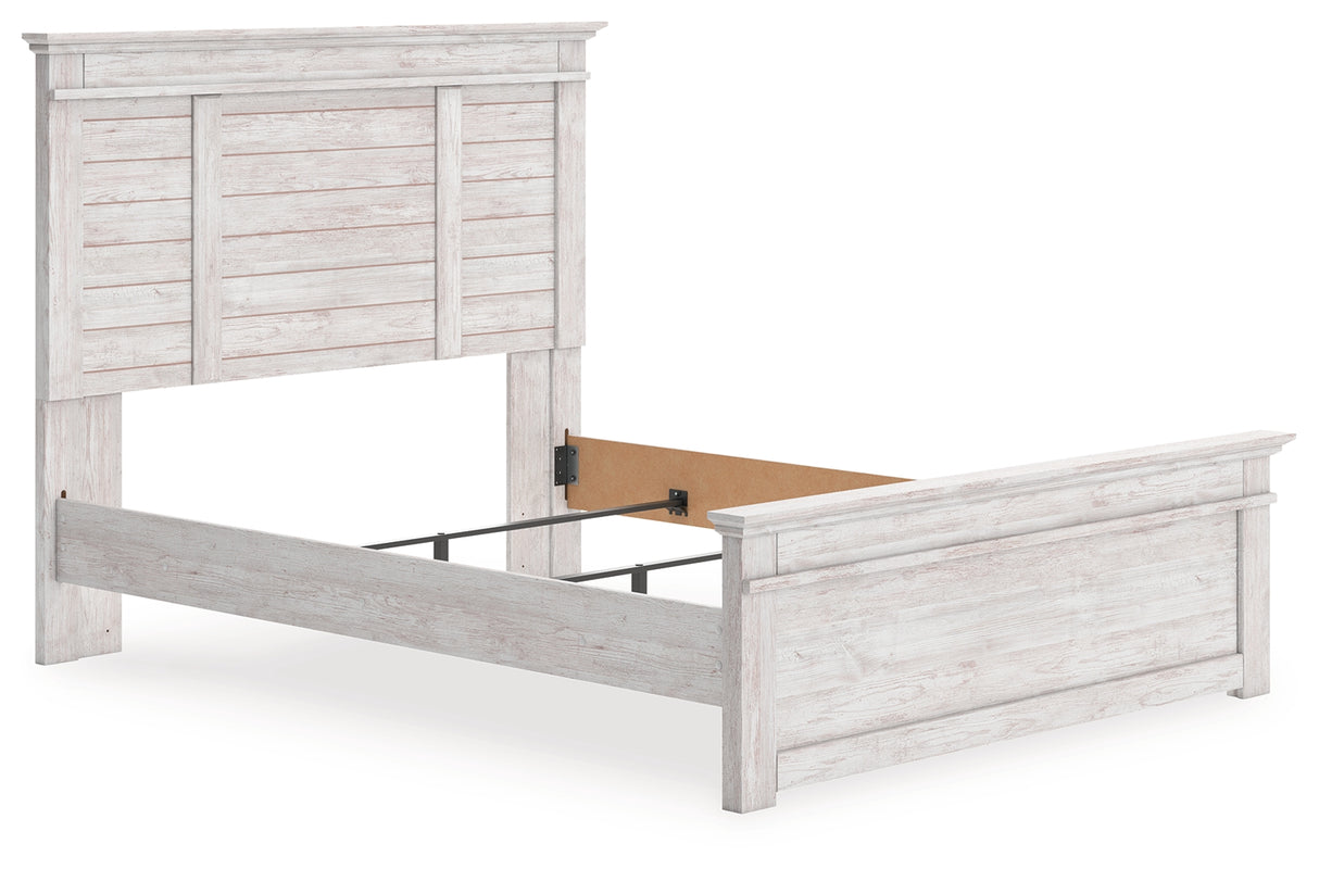 Makidern Whitewash Queen Panel Bed from Ashley Furniture - Luna Furniture