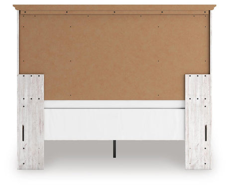Makidern Whitewash Queen Panel Bed from Ashley Furniture - Luna Furniture